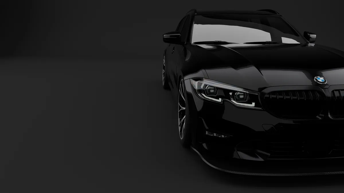 BMW in 3D-Showroom-Szene